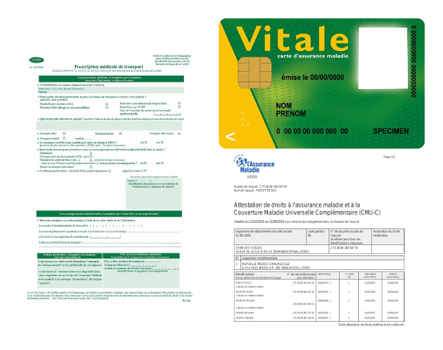 Prescription médicale – Carte Vitale – Attestation CPAM
